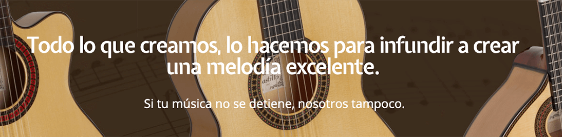 catálogo de precios de las guitarras de Paco Castillo